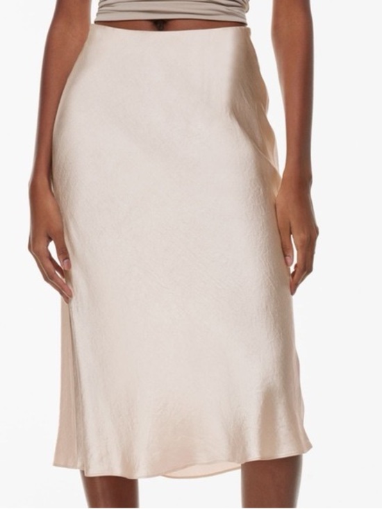 Babaton Dresses & Skirts - Aritzia Babaton Champagne Satin Bias Midi Skirt SIZE 4